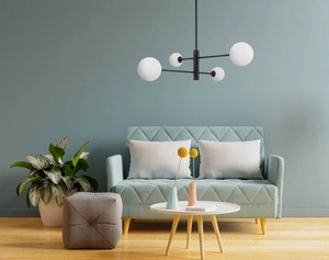 Lampa wisząca Dorado 4, czarna elegancja do wnętrz (LP-002/4P BK) - Light Prestige