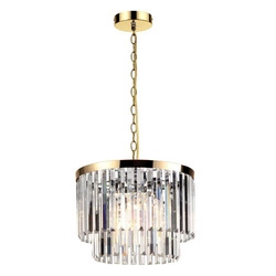 Lampa wisząca Vetro w antycznym złocie, harmonijnie łącząca elegancję z klasyką (LP-2910/5P AGD) - Light Prestige