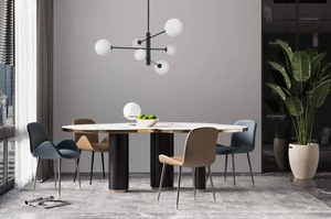 Elegancka lampa wisząca w kolorze czarnym, idealna do każdego wnętrza (LP-002/6P BK) - Light Prestige