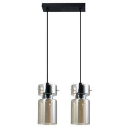 Podwójna lampa wisząca Nivio w kolorze dymnym 2xE27 (LP-2811/2L AM) - Light Prestige