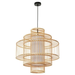 Lampa wisząca Stela z rattanu, 1xE27 - elegancja w najczystszej formie (LP-2026/1P) - Light Prestige
