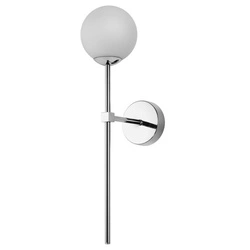 Kinkiet Piruleta chromowany z IP44, 1xG9, idealny do każdego wnętrza (LP-008/1W CH) - Light Prestige